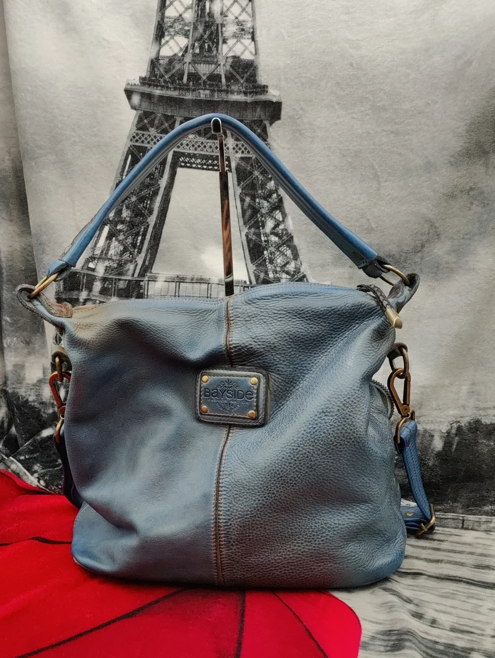 Lusher Ginevra Bayside 84 Distressed Leather Hobo